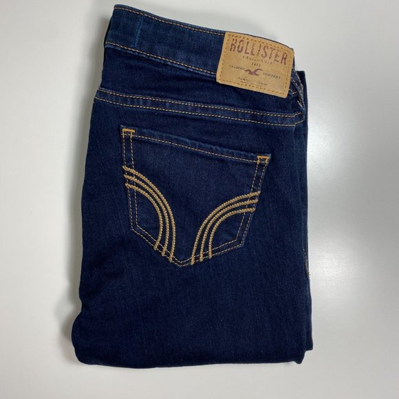 Hollister Womens Jeans Dark Wash Skinny Blue Sz 25x34 - Picture 1 of 12